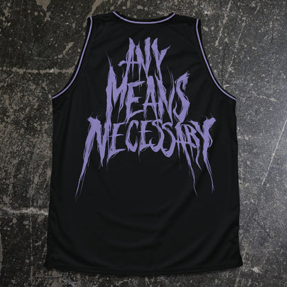 Back view of Any Means Necessary Clothing Walrus Jersey shirt featuring a detailed walrus graphic on the back.