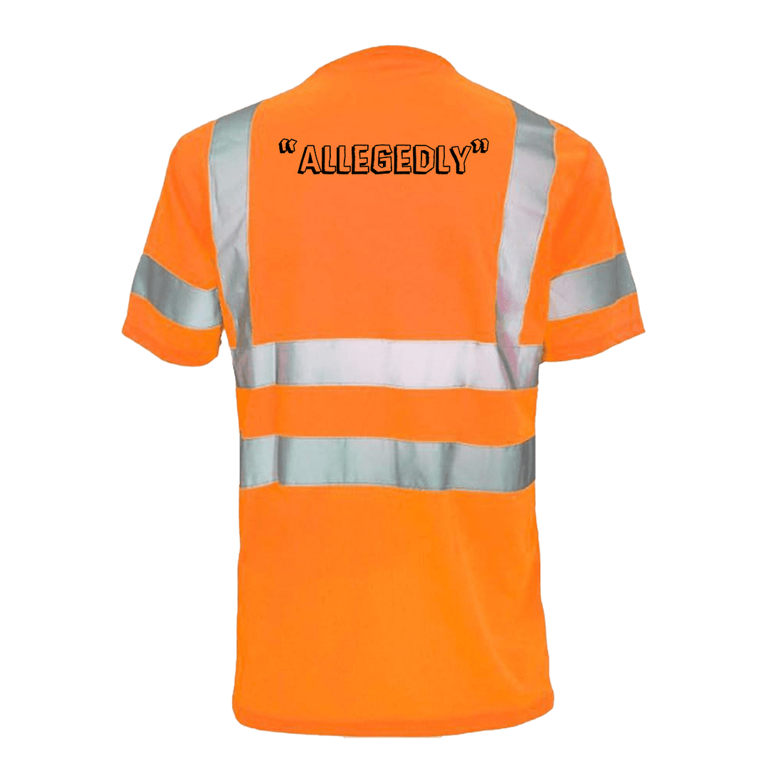 Reflective safety t-shirt by Armed American Supply with high-visibility reflective strips for enhanced safety during low-light conditions.