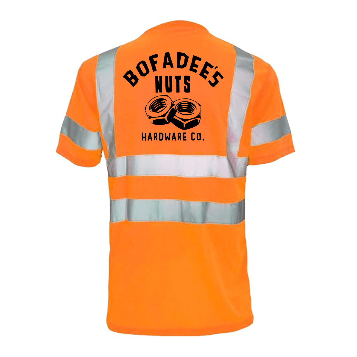 Reflective safety T-shirt by Armed American Supply featuring high-visibility reflective strips on a casual fit shirt.