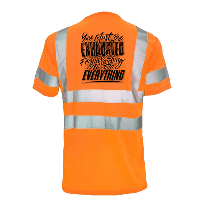 Reflective safety T-shirt by Armed American Supply featuring high-visibility reflective strips and a comfortable fit.