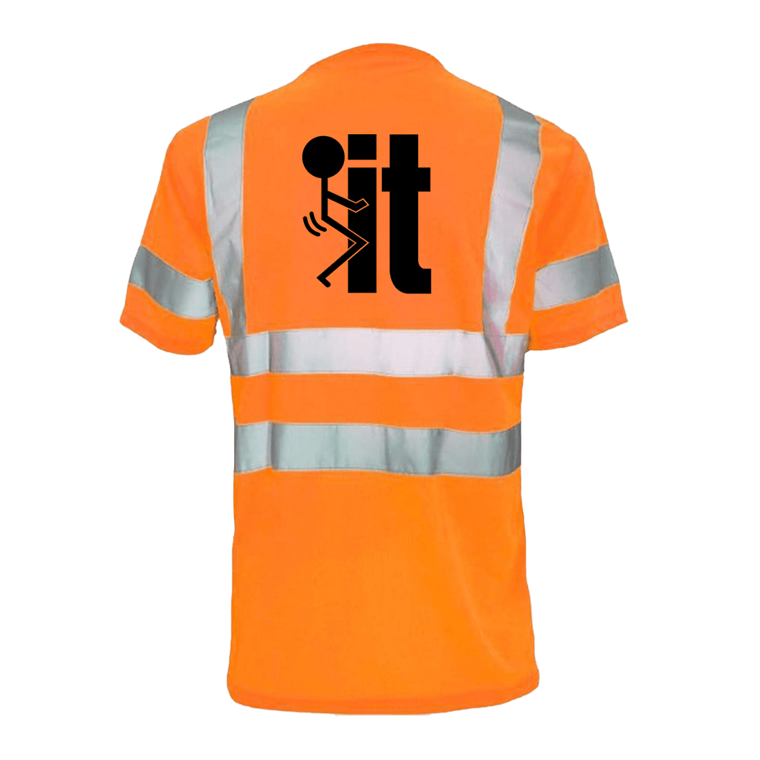 Reflective safety T-shirt by Armed American Supply with high-visibility reflective stripes on a black fabric background.