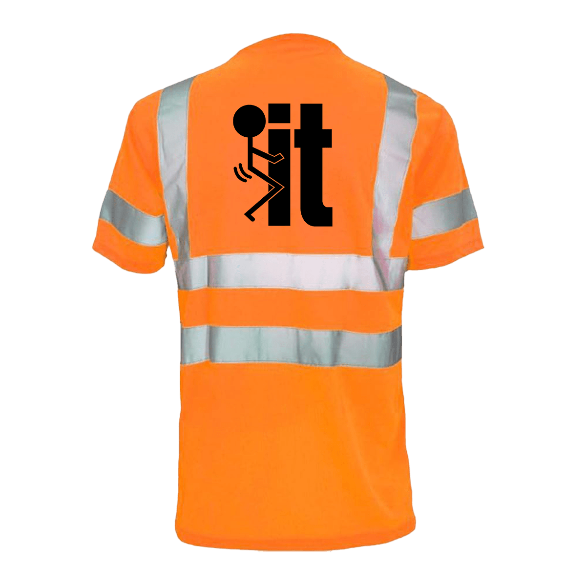 Reflective safety T-shirt by Armed American Supply with high-visibility reflective stripes on a black fabric background.