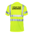 Reflective safety T-shirt by Armed American Supply featuring four languages and high-visibility reflective strips.