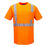 Reflective safety T-shirt by Armed American Supply featuring high-visibility reflective strips on a durable fabric.