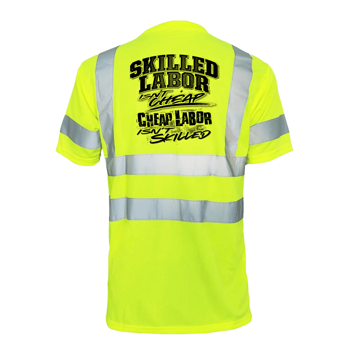 Reflective safety T-shirt by Armed American Supply featuring high-visibility reflective strips and durable fabric for skilled labor.
