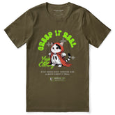 Yūjin Clothing Creep It Real cat graphic T-shirt in black, featuring a spooky cat design and casual fit for feline lovers.
