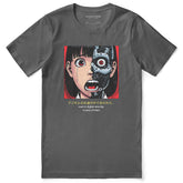 Yūjin Clothing Cyborg Girl T-Shirt featuring a futuristic robotic girl graphic on a casual cotton tee.