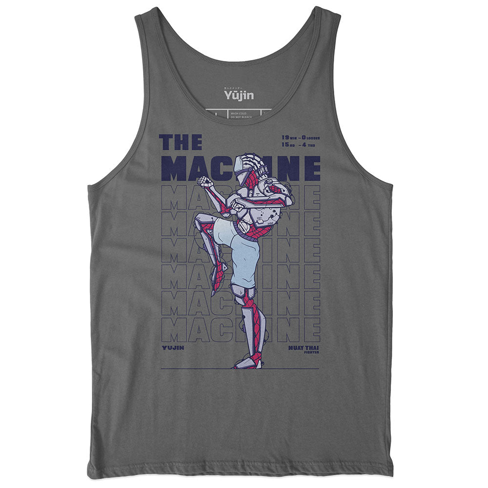 Yūjin Clothing Muay Thai Fighter tank top featuring martial arts-inspired design, sleeveless athletic top for training and combat sports.