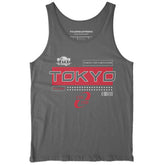 Modern Tokyo tank top by Yūjin Clothing, featuring a stylish sleeveless design with a sleek, contemporary look.
