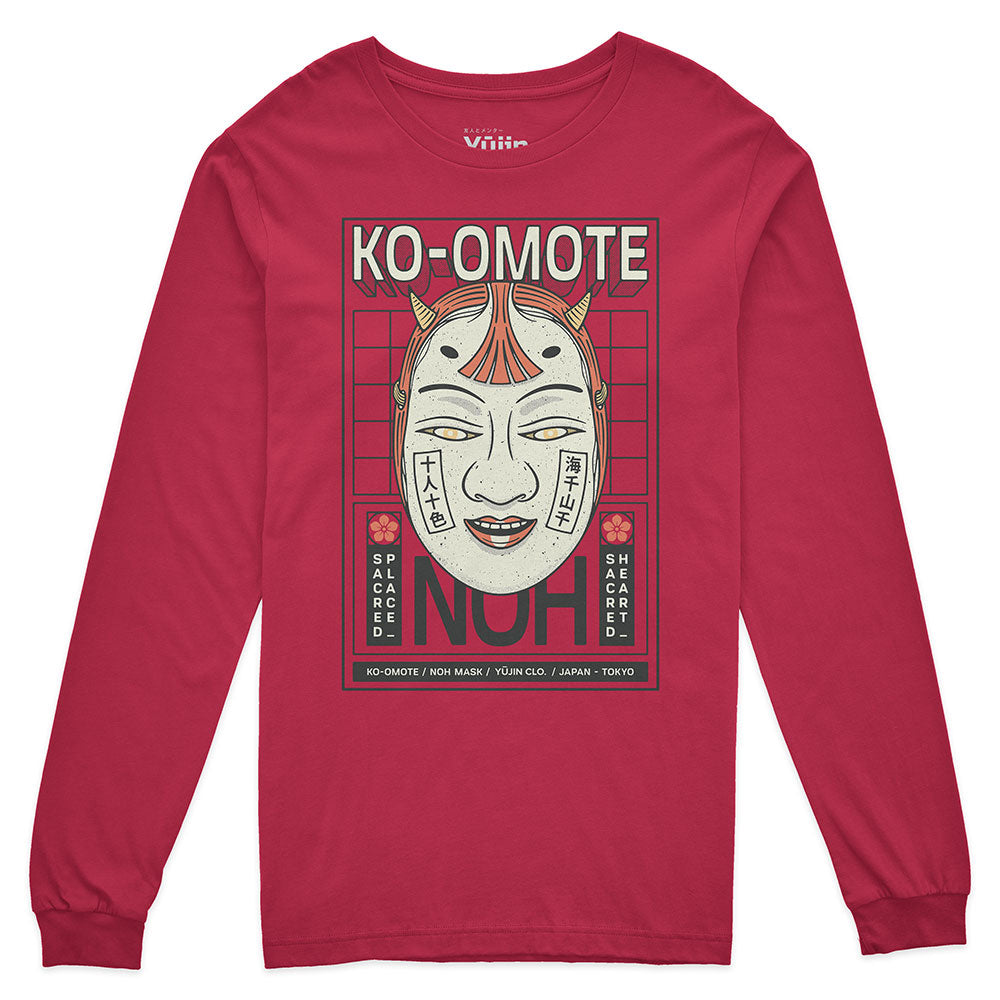 Yūjin Clothing Ko-Omote long sleeve T-shirt featuring a comfortable fit and stylish design in soft fabric.