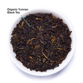 Close-up of black tea leaves from August Uncommon Tea&