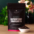 Raspberry Burnt Sugar Black Tea bag from August Uncommon Tea, showcasing the packaging for Razzmatazz black tea.