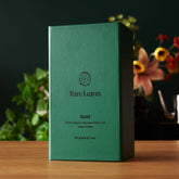 Single estate Nepalese black tea from August Uncommon Tea, featuring Rare Leaves Gold in a decorative box.