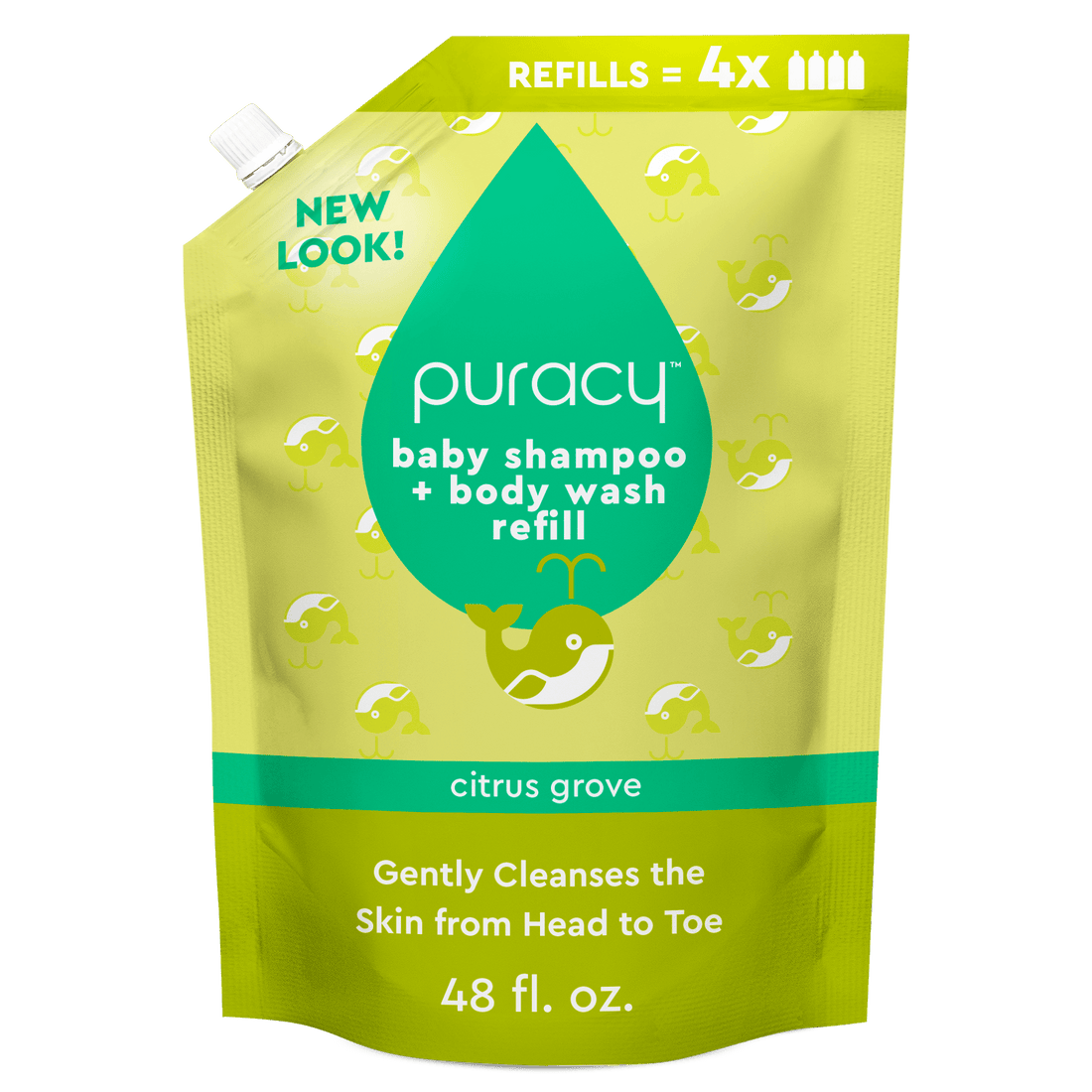 Puracy Baby Shampoo &amp; Body Wash bottle with tear-free formula, gentle for baby&