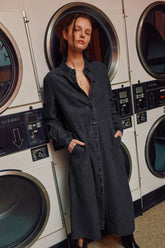Fitkitty Culture denim shirt dress from The Sunday Stroll collection, casual women&