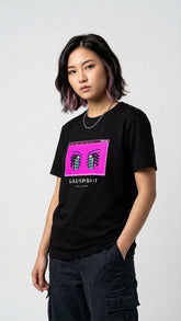 Yūjin Clothing Love Not Found T-Shirt featuring a casual design with printed text, made from comfortable fabric, ideal for everyday wear.