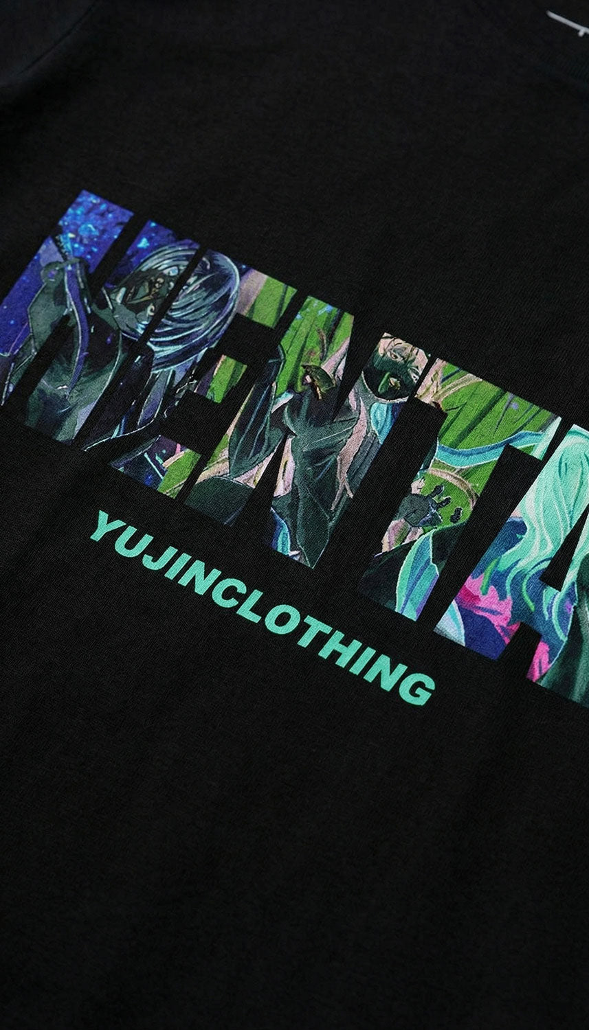 Yūjin Clothing Neo Hentai T-Shirt featuring bold graphic design and comfortable fit, made of soft fabric for casual wear.