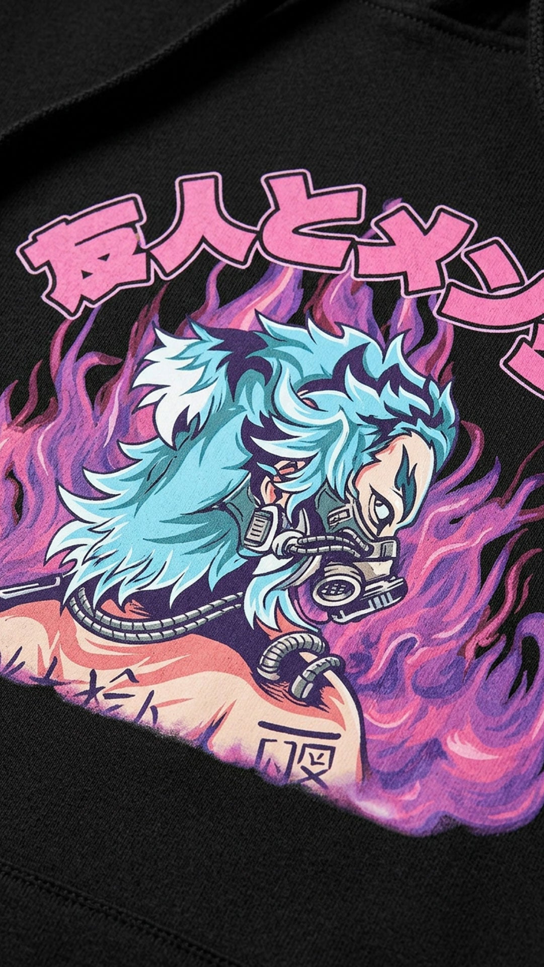 Yūjin Clothing Flames Hoodie featuring a vibrant flame design on a comfortable, casual hoodie for everyday wear.