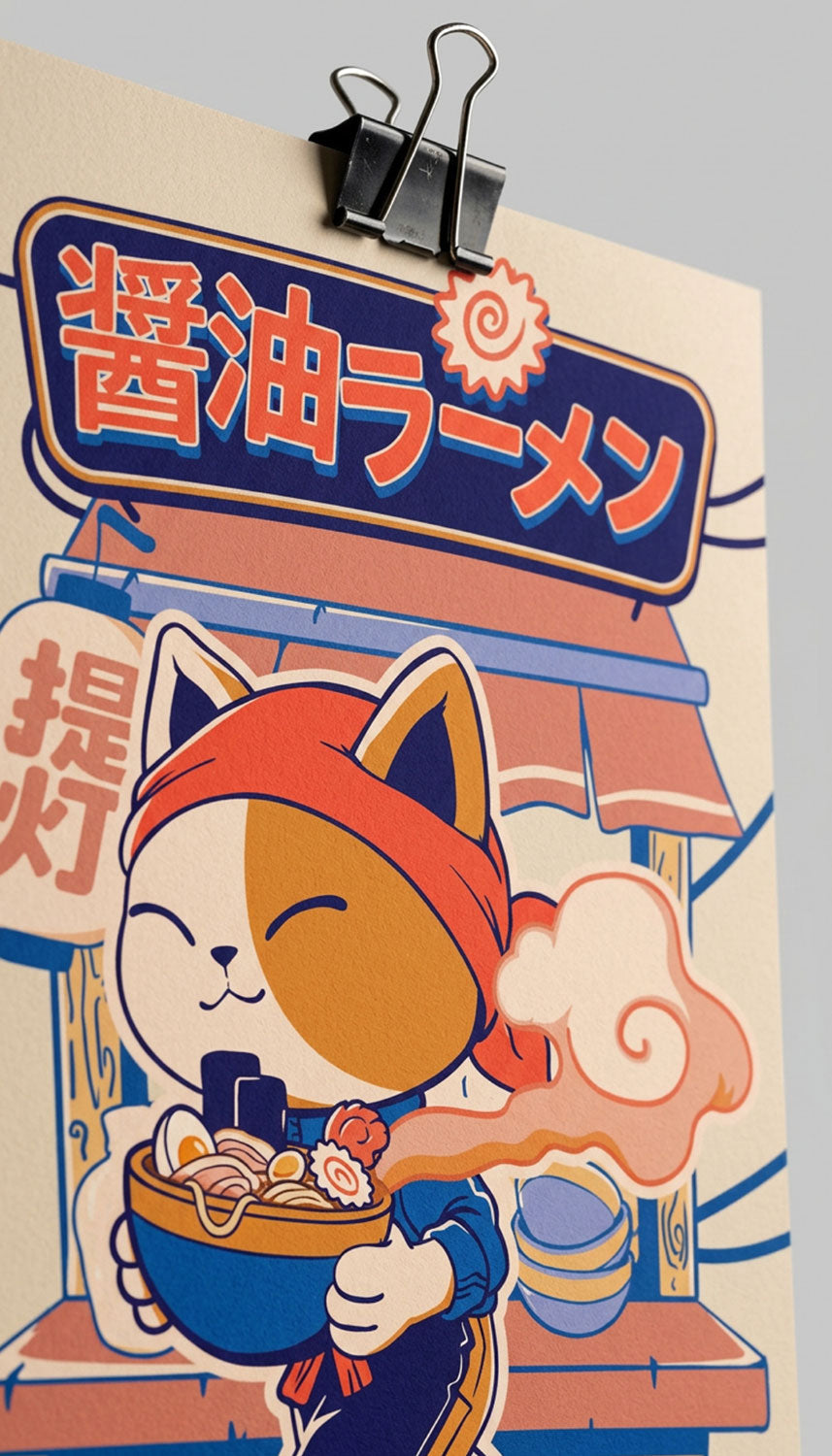 Ramen Cat Poster