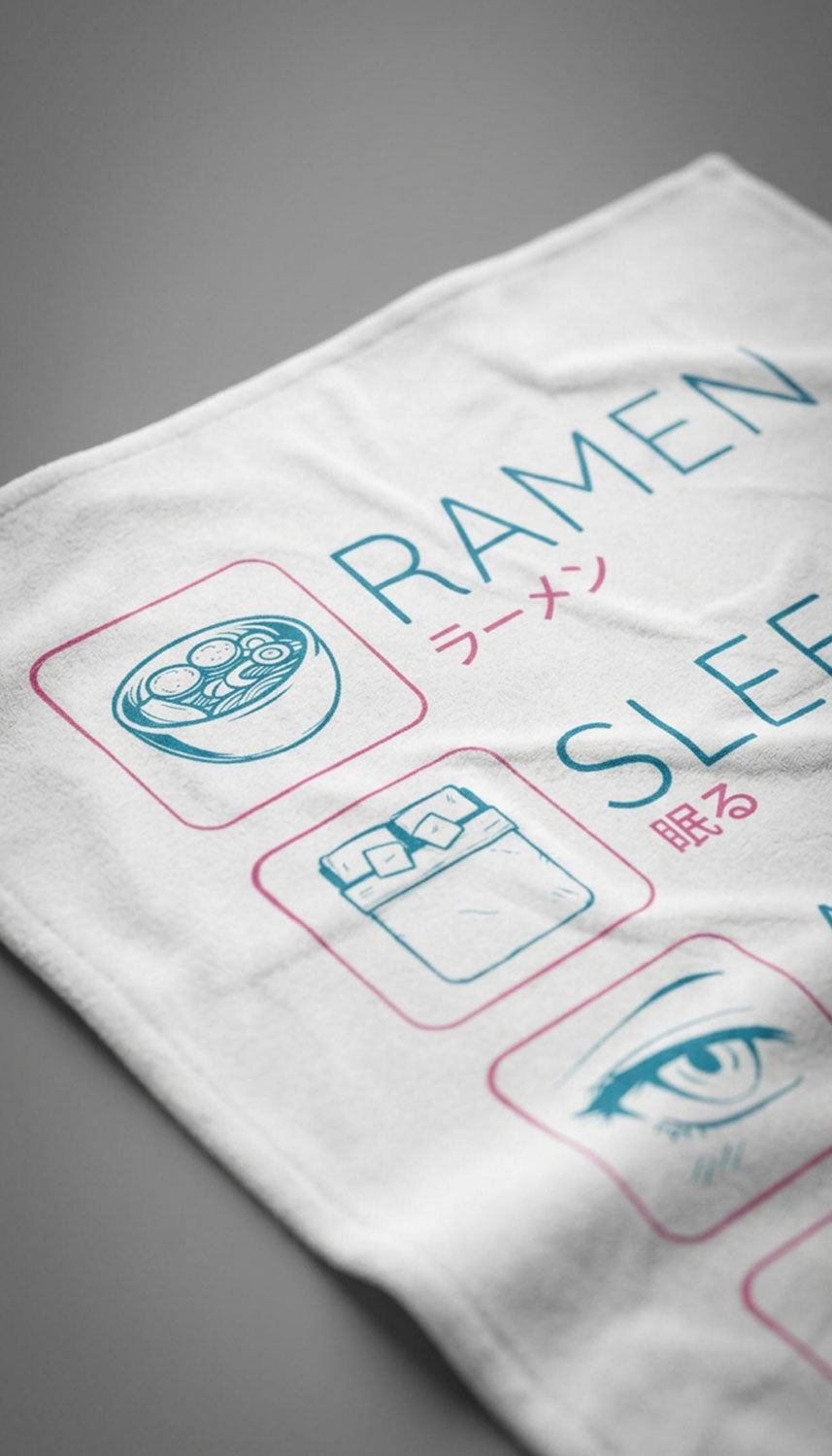 Anime Circle Blanket by Yūjin Clothing featuring a vibrant anime-themed design on soft, cozy fabric perfect for fans.