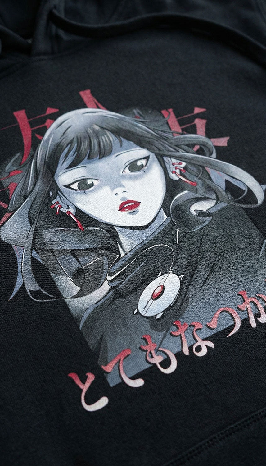 Yūjin Clothing I Saw You hoodie featuring a comfortable fit and casual style with a printed design on the front.