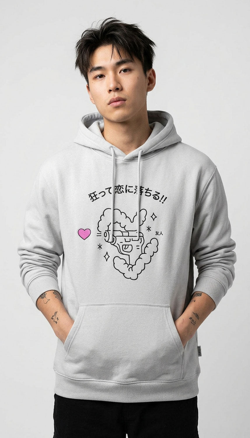 Yūjin Clothing Madly In Love hoodie featuring a cozy fit with a stylish design and soft fabric for comfortable casual wear.