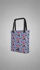 Yūjin Clothing koi fish tote bag featuring a vibrant koi fish design on durable fabric, perfect for everyday use.