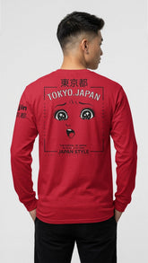 Japan style long sleeve T-shirt by Yūjin Clothing, featuring traditional-inspired design and comfortable fabric.