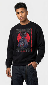Yūjin Clothing Night Creeper sweatshirt featuring a dark, graphic design with a comfortable fit and casual style.