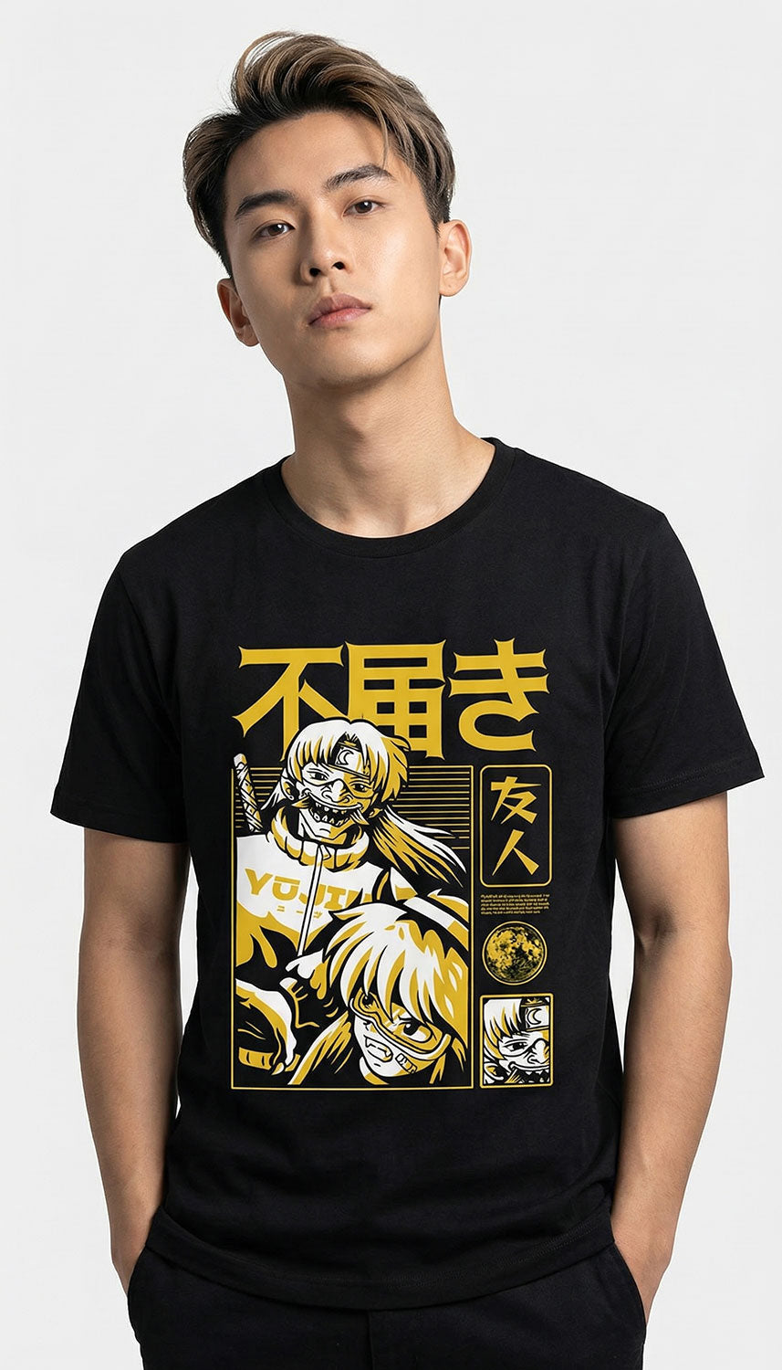 Yūjin Clothing Prideful T-Shirt featuring vibrant design and comfortable fit, made from soft fabric for everyday wear