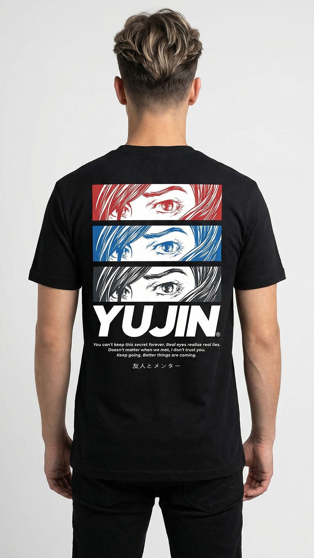 Yūjin Clothing Lies T-Shirt with graphic print, soft cotton fabric, casual fit ideal for comfortable everyday wear.