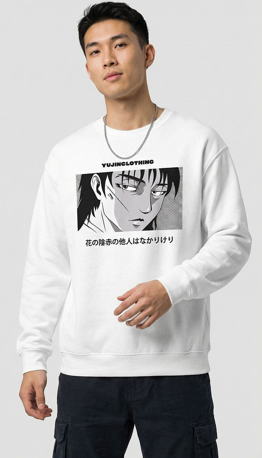 Yūjin Clothing Love Hurts sweatshirt featuring a bold graphic design in soft cotton fabric, casual style for everyday wear.