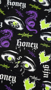 Yellow Honey Hoodie from Yūjin Clothing featuring a cozy, casual hoodie with honey-themed design and comfortable fit.
