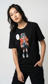 Yūjin Clothing Drippin Kitten T-Shirt featuring a colorful, stylish kitten graphic on a comfortable casual tee.