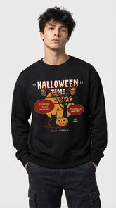 Yūjin Clothing Halloween Time sweatshirt featuring festive Halloween-themed design, cozy fit, and soft fabric.