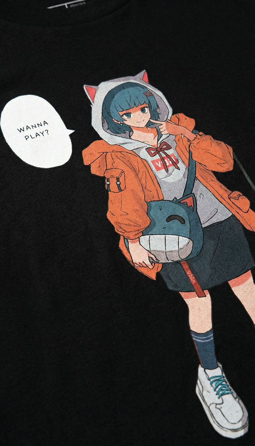 Yūjin Clothing Drippin Kitten hoodie featuring a cozy fit with a graphic kitten design on the front, in soft fabric and stylish look.