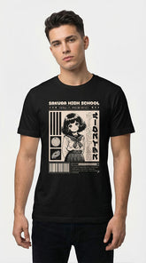 High school girl T-shirt by Yūjin Clothing featuring a casual fit and graphic design, ideal for everyday wear.