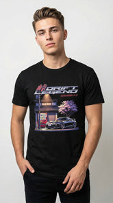 Yūjin Clothing Drift Master car T-shirt featuring a sleek automotive design on soft, comfortable fabric.