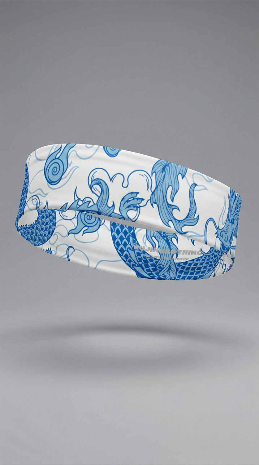 Yūjin Clothing Ice Dragon Headband featuring a detailed dragon design, ideal for costume or fashion accessory.