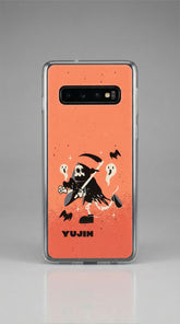 Yūjin Clothing Halloween Grim Reaper Samsung phone case with spooky reaper design and dark, detailed artwork.