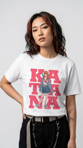 Yūjin Clothing Katana T-Shirt featuring a detailed katana sword graphic on a casual cotton t-shirt for men and women.