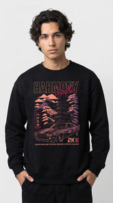 Yūjin Clothing Harmony Car sweatshirt featuring a stylish design, soft fabric, and comfortable fit for casual wear.