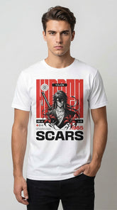 Yūjin Clothing Hidden Scars T-Shirt featuring a stylish design, soft fabric, and comfortable fit, perfect for casual wear.