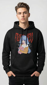 Yūjin Clothing Friendless Premium Hoodie featuring a comfortable fit and stylish design in soft fabric.