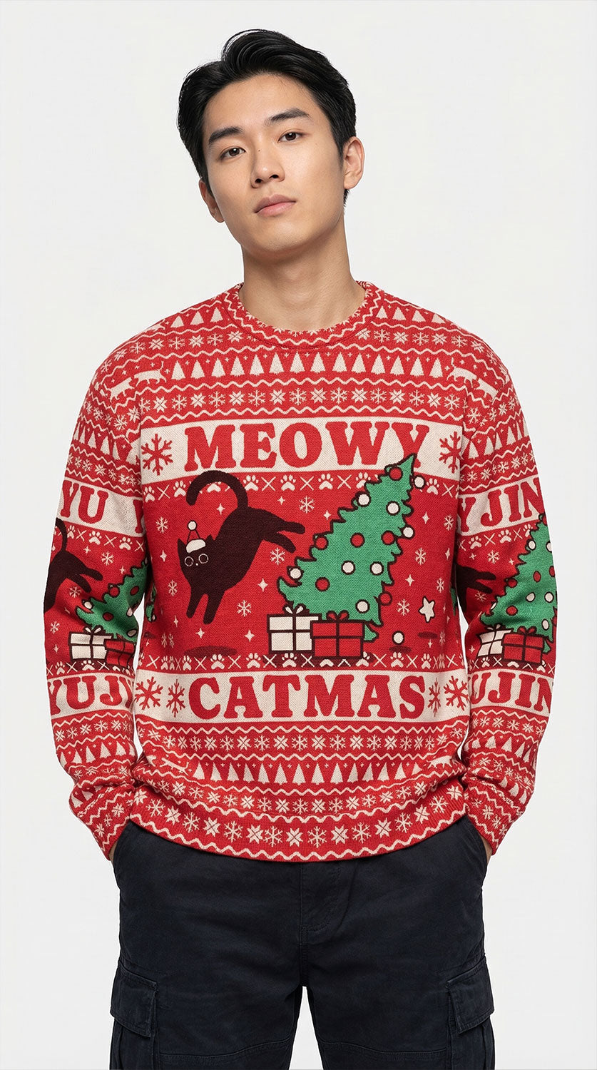 Meowy Christmas Ugly Sweatshirt