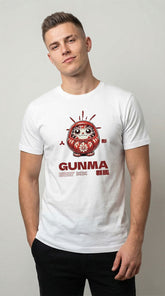 Yūjin Clothing Gunma T-Shirt displaying a casual fit with a graphic map of Gunma region on soft cotton fabric.