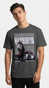 Yūjin Clothing Hashiriya oversized faded car T-shirt with vintage automotive graphic on soft, comfortable fabric.