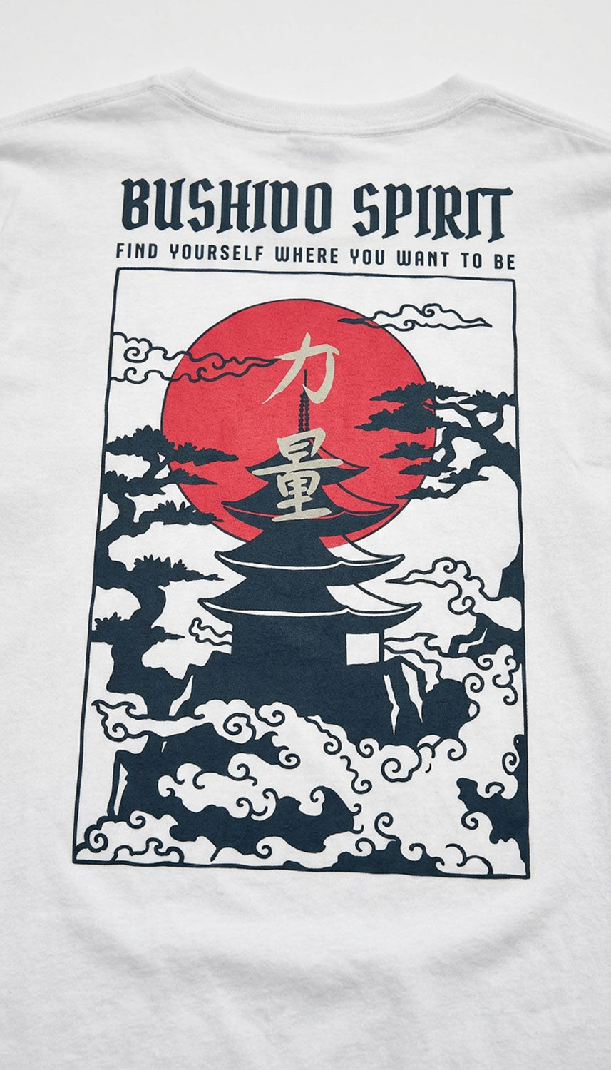 Yūjin Clothing Bushido long sleeve t-shirt featuring traditional Japanese-inspired design and comfortable fabric fit.