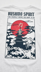Yūjin Clothing Bushido long sleeve t-shirt featuring traditional Japanese-inspired design and comfortable fabric fit.