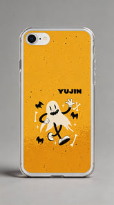 Yūjin Clothing Halloween Ghost iPhone® case featuring a spooky ghost design on a protective phone cover.